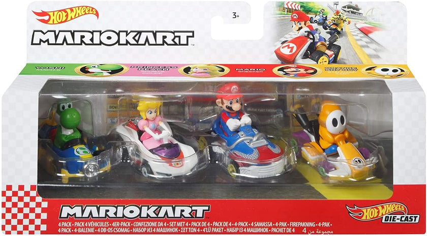 Hot Wheels - Mario Kart - 1:64 Diecast - 4-PACK Assorted