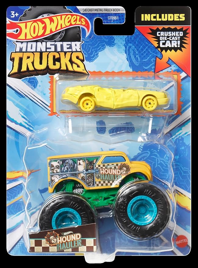 Hot Wheels - Monster Truck - Camion + Voiture - Assortiment