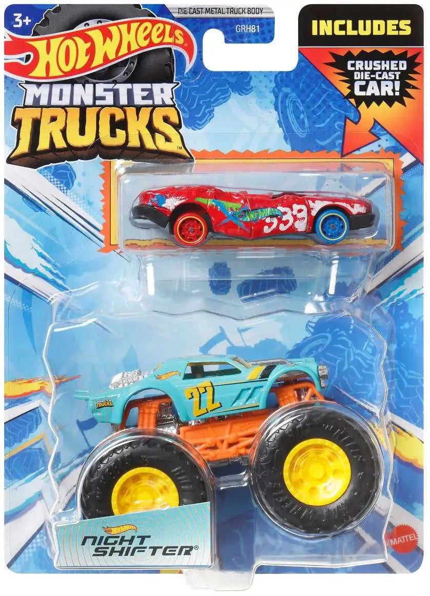 Hot Wheels - Monster Truck - Camion + Voiture - Assortiment