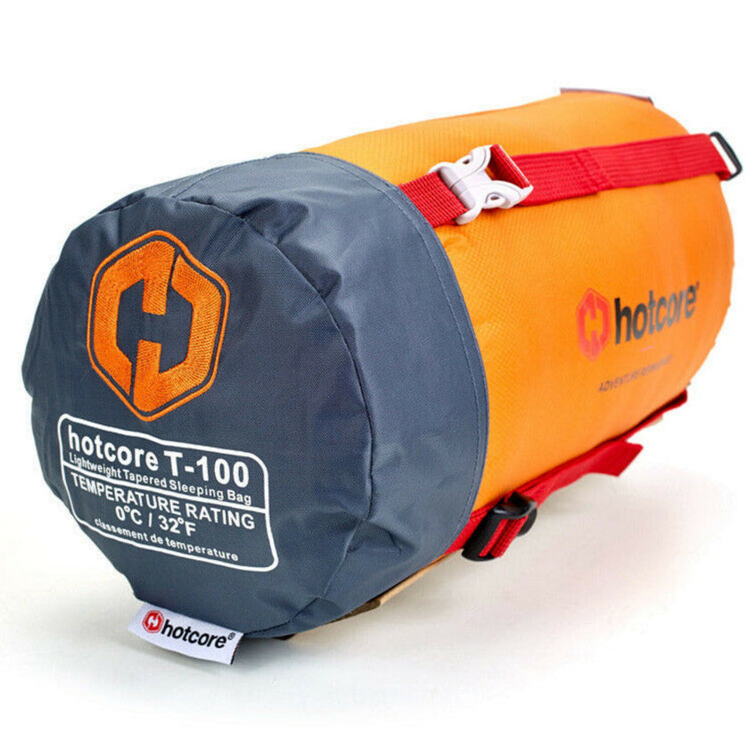 Hotcore T-100 0C/32F Tapered Sleeping Bag Packable and Lightweight