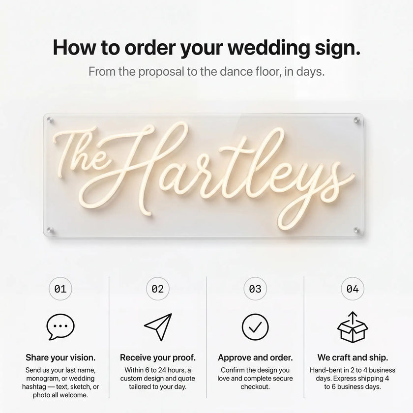Wedding Initials Custom Neon Sign V1