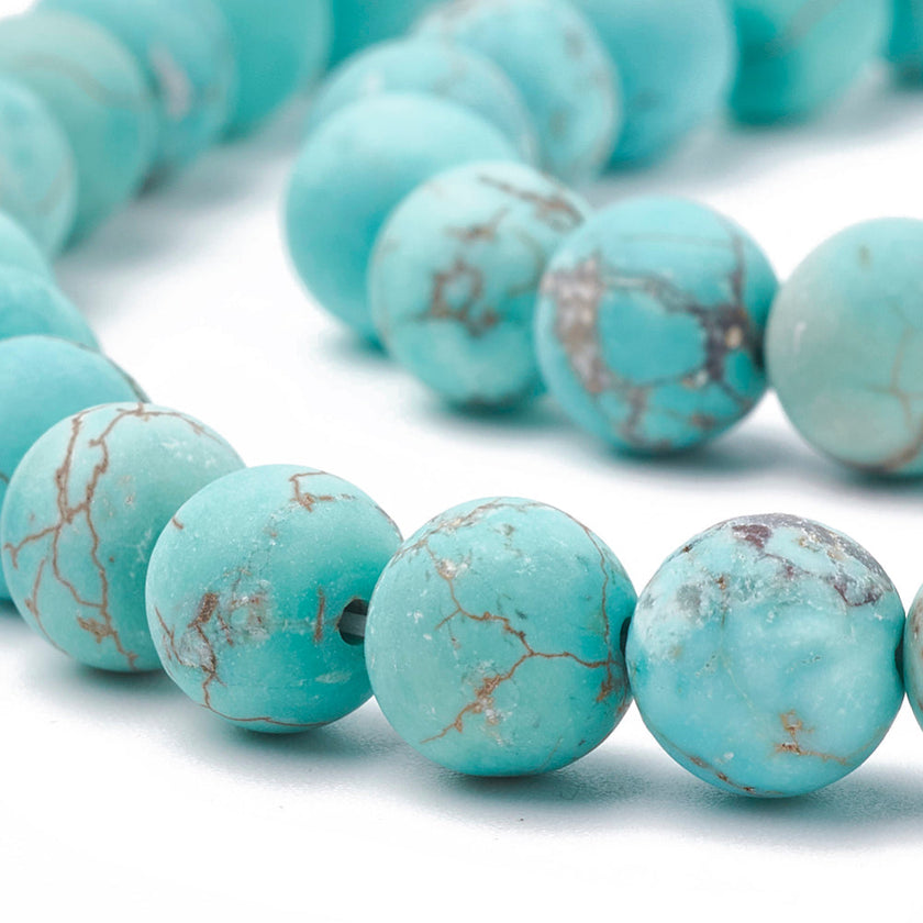 Howlite Frosted Turquoise Gemstone Bead