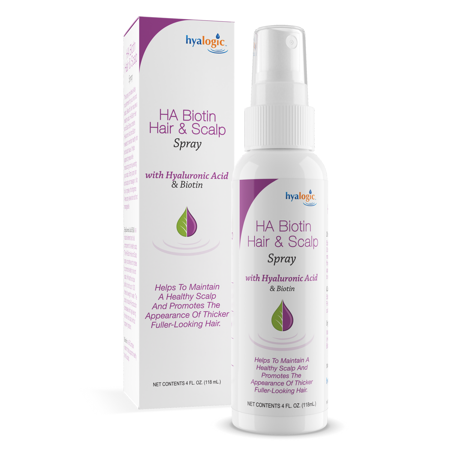 Hyalogic - Spray capillaire/pour cuir chevelu à l'acide hyaluronique et à la biotine
