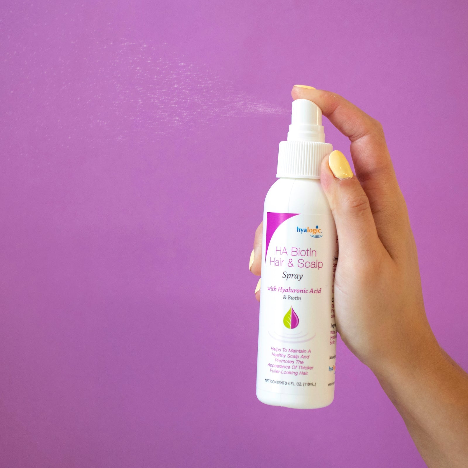 Hyalogic - Spray capillaire/pour cuir chevelu à l'acide hyaluronique et à la biotine