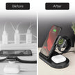 HyperGear - 3-In-1 Wireless Charging Dock With 10W Wireless Fast Charge | Black