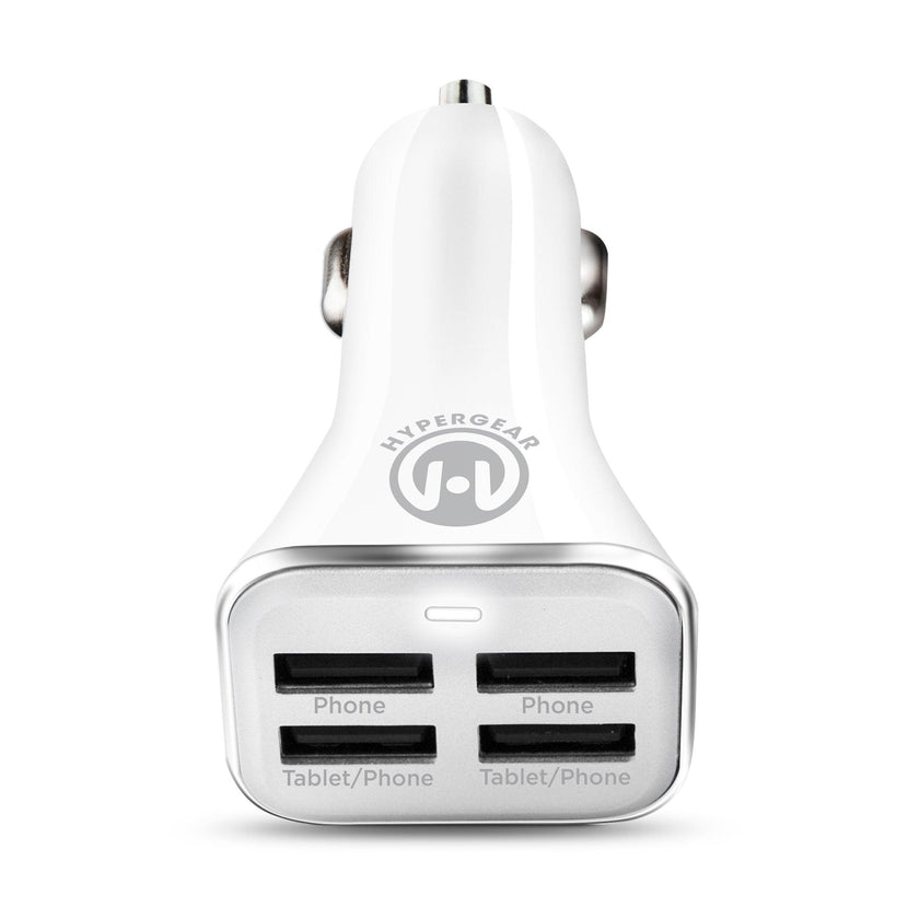HyperGear - 34W Quad Usb Car Charger | White