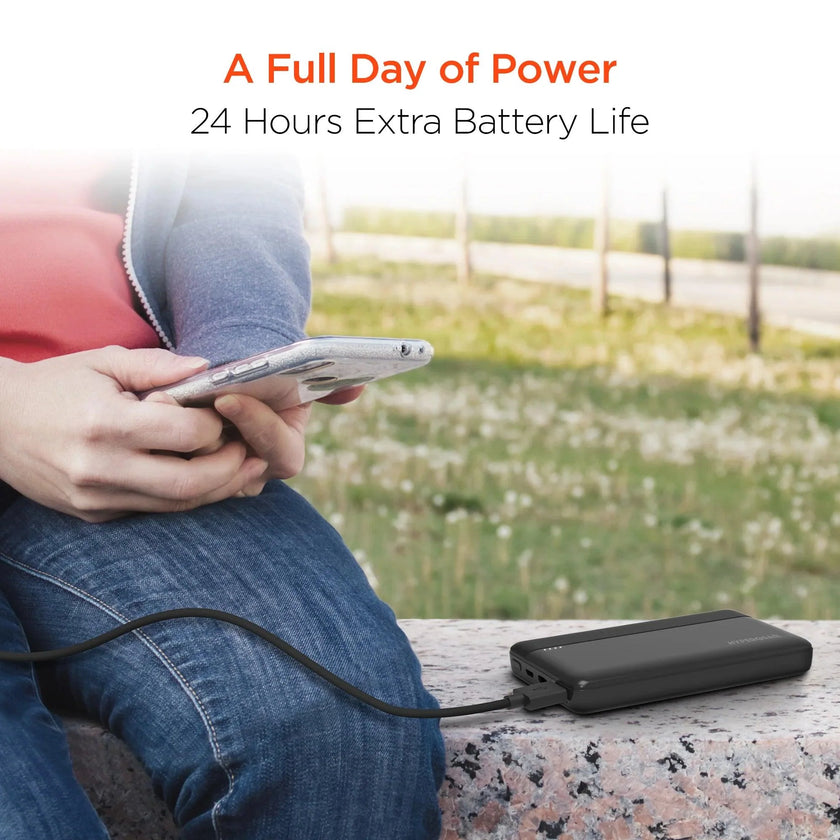 HyperGear - Fast Charge Power Bank With 20W Usb-C Pd | Black | 10,000Mah