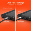 HyperGear - Fast Charge Power Bank With 20W Usb-C Pd | Black | 10,000Mah