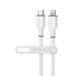 HyperGear - Flexi Pro Usb-C To Lightning Soft-Touch Silicone Fast Charge Cable | 6Ft | White