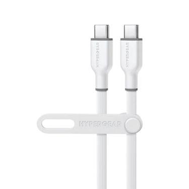 HyperGear - Flexi Pro Usb-C To Usb-C Soft-Touch Silicone Fast Charge Cable | 4Ft | White