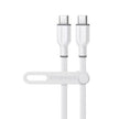 HyperGear - Flexi Pro Usb-C To Usb-C Soft-Touch Silicone Fast Charge Cable | 6Ft | White