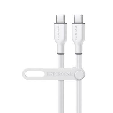 HyperGear - Flexi Pro Usb-C To Usb-C Soft-Touch Silicone Fast Charge Cable | 6Ft | White