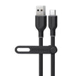 HyperGear - Flexi Pro Usb To Usb-C Soft-Touch Silicone Charge & Sync Cable | 6Ft | Black