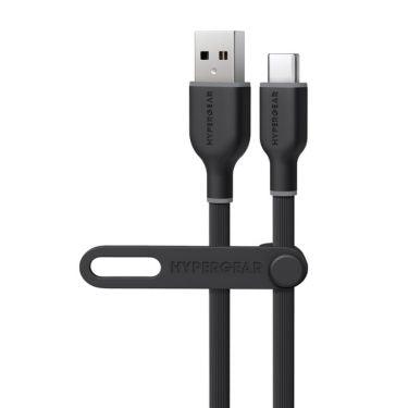 HyperGear - Flexi Pro Usb To Usb-C Soft-Touch Silicone Charge & Sync Cable | 6Ft | Black