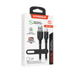 HyperGear - Flexi Pro Usb To Usb-C Soft-Touch Silicone Charge & Sync Cable | 6Ft | Black