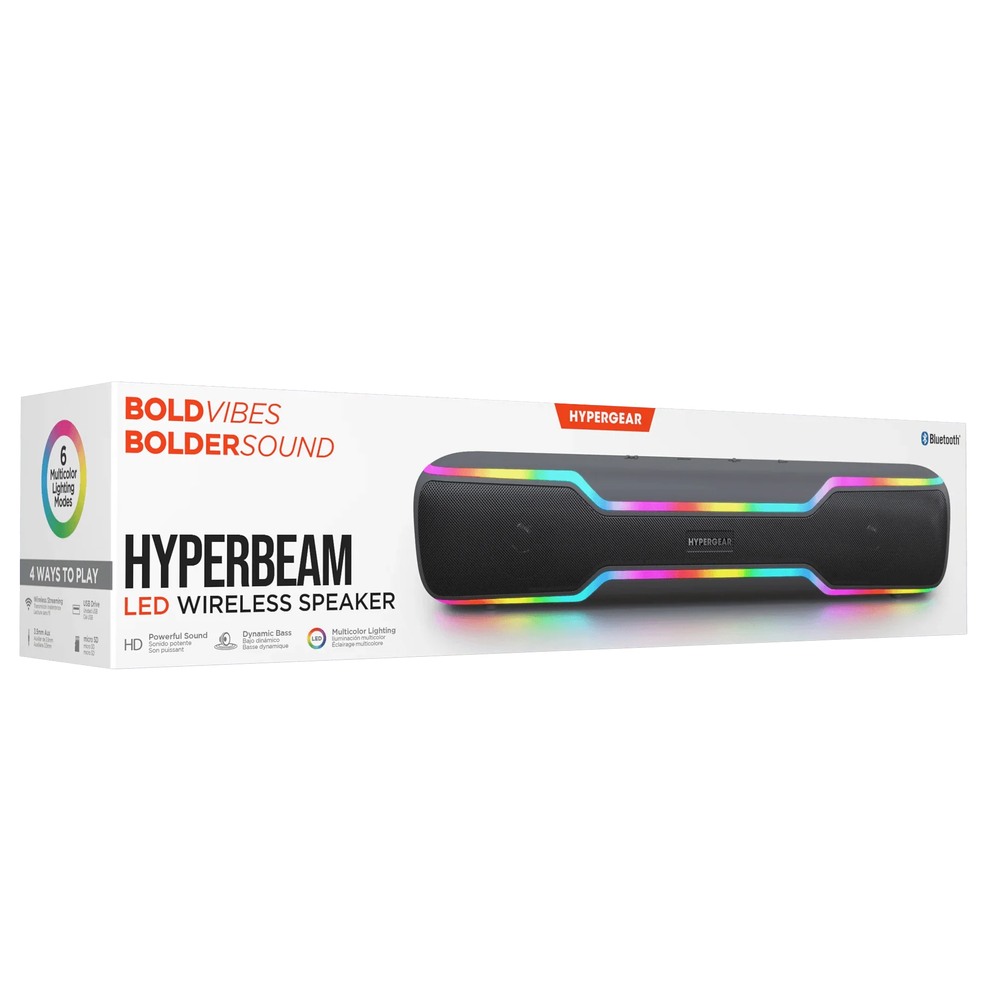 HyperGear - Hyperbeam Led Wireless Speaker | Gunmetal - Black