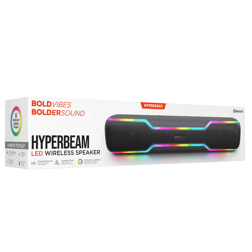 HyperGear - Hyperbeam Led Wireless Speaker | Gunmetal - Black