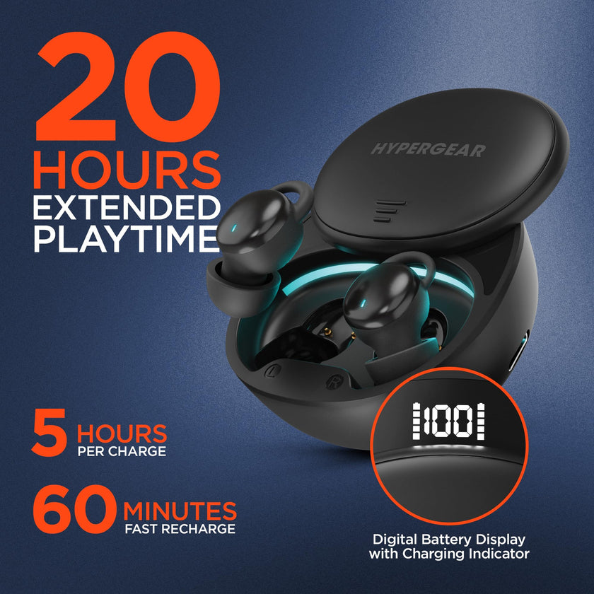 HyperGear - Hypergear Earbuds Bluetooth Sleepeez Mini - Black