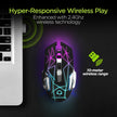 HyperGear - Hypergear Gaming Mouse Wireless 2.4Ghz Chromium 6 Button 1600Dpi 7 Colour Led Pc/Mac - Black