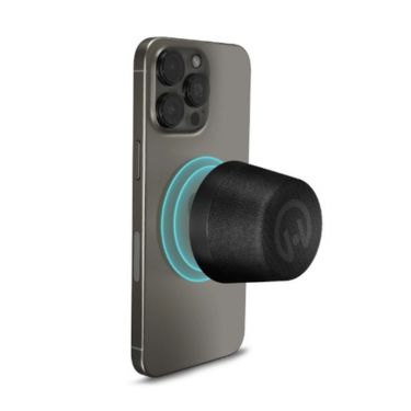 HyperGear - Hypergear Speaker Bluetooth 5W Pocket Popper Mini Attaches To Magsafe Phones Ipx6 Waterproof And Kickstand Built In Mic 8Hr Play Time - Black