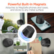 HyperGear - Hypergear Speaker Bluetooth 5W Pocket Popper Mini Attaches To Magsafe Phones Ipx6 Waterproof And Kickstand Built In Mic 8Hr Play Time - Black