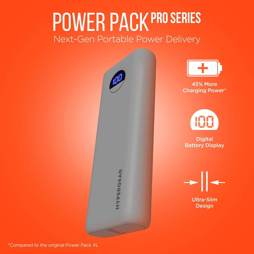 HyperGear - Power Pack Pro+ Fast Charge Power Bank With 35W Usb-C Pd Pps And Digital Display | 20,000Mah
