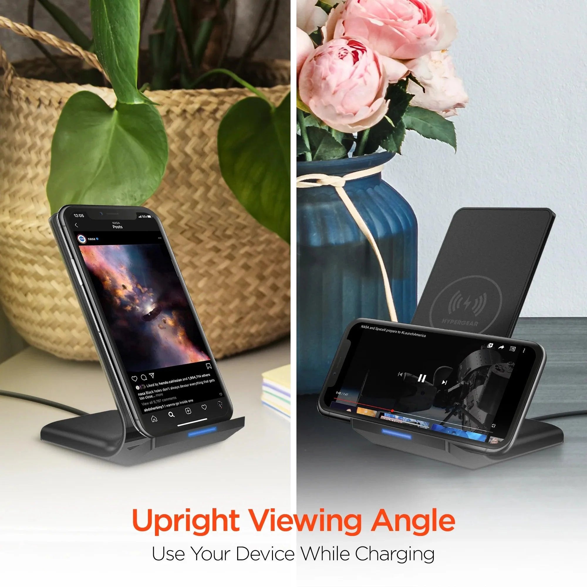 HyperGear - Qi 10W Wireless Fast Charging Stand | Black