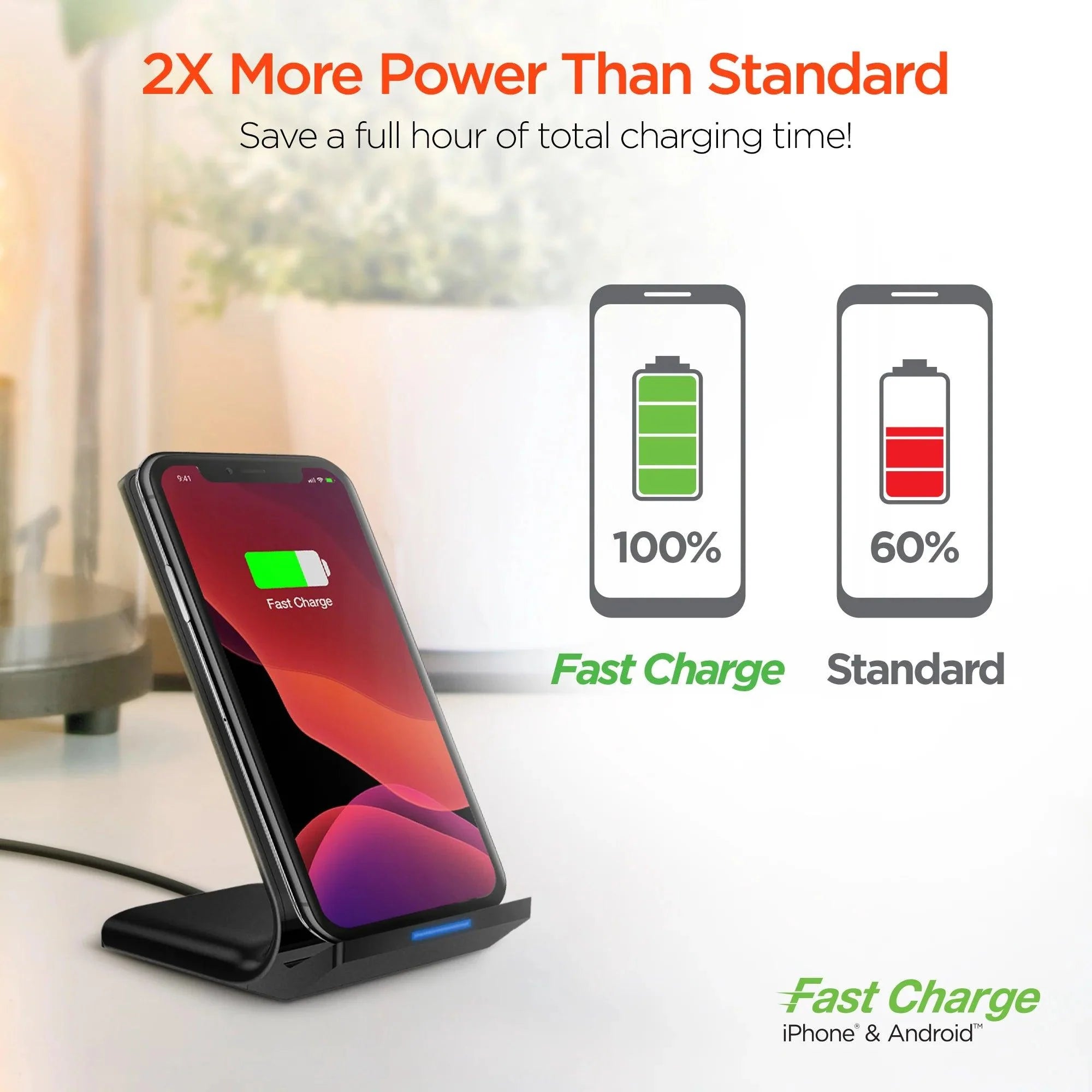 HyperGear - Qi 10W Wireless Fast Charging Stand | Black