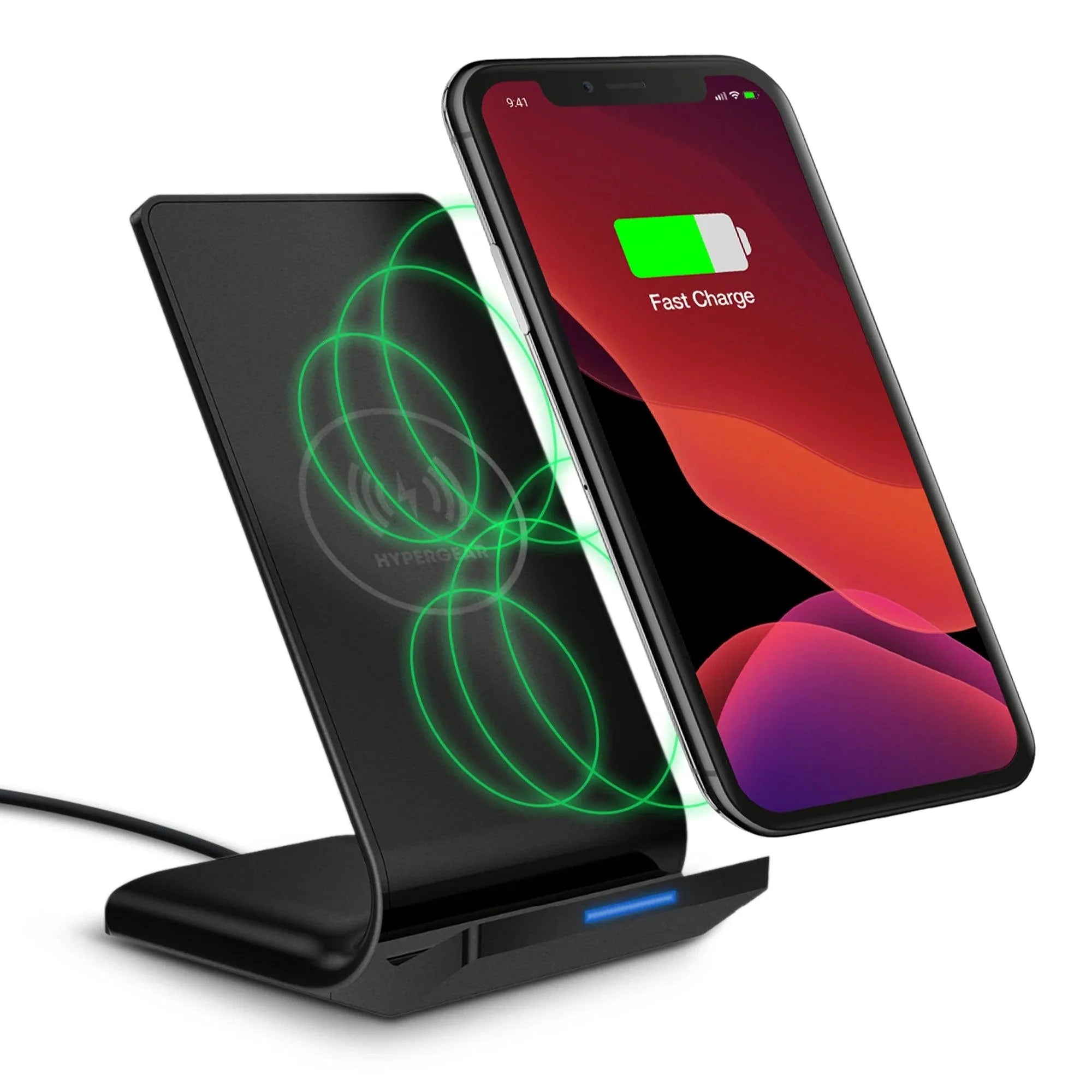 HyperGear - Qi 10W Wireless Fast Charging Stand | Black