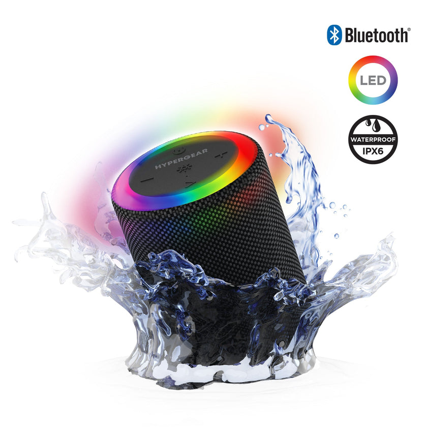 HyperGear - Speaker - Halo Waterproof Led Wireless Speaker | Black