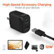 HyperGear - Wall Charger 2 Port Usb-A (12W) Usb-C (25W) Pd Pps Speedboost - Black