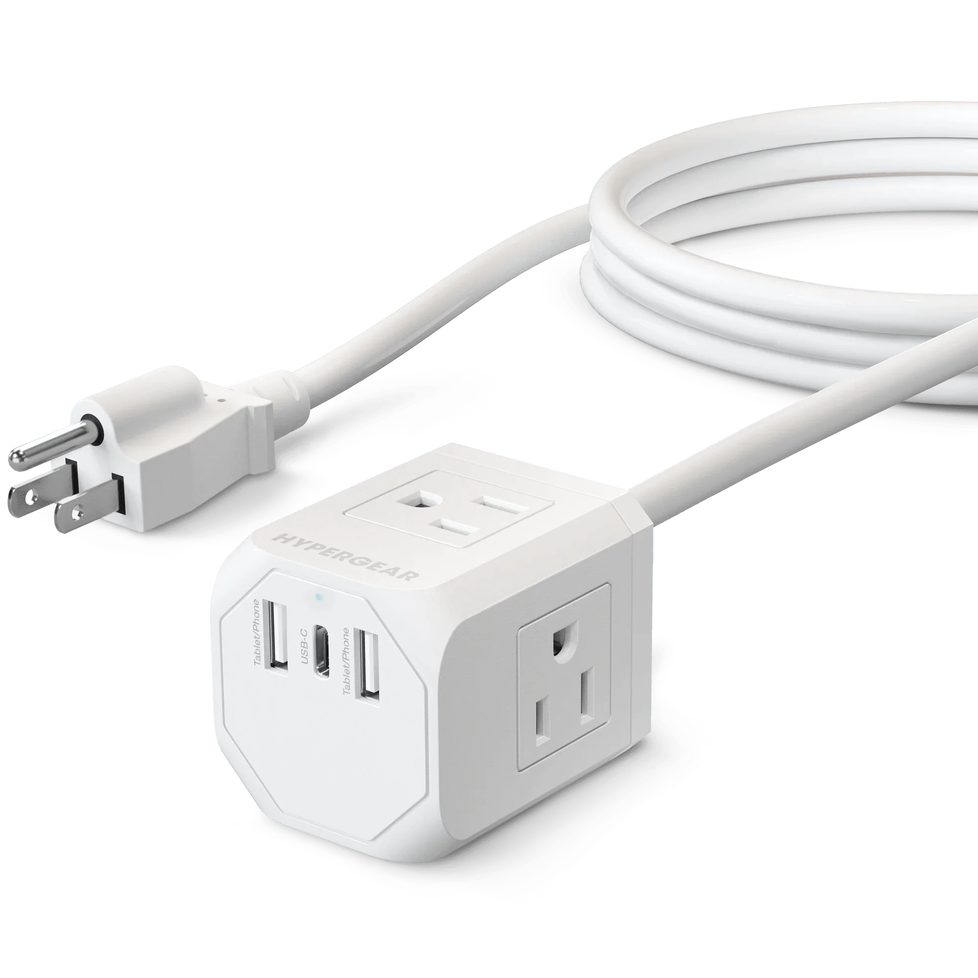 HyperGear - Wall Charger Power Strip Extension Cord