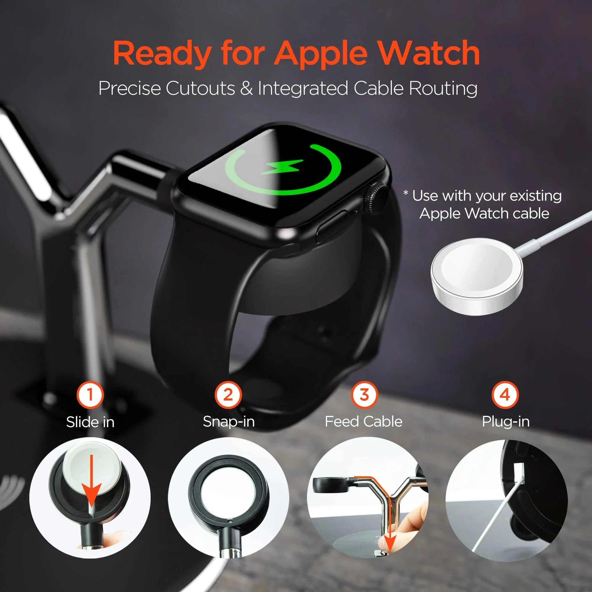 HyperGear - Wireless Charging Stand 3 In 1 - Black