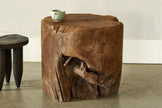 Table d’appoint erosion - teck ancien