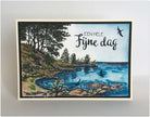 Nellie's Choice Clear Stamp Idyllic Floral Scenes - Water's Edge
