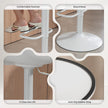 Zee Counter Height/Bar Stools Set of 2 with Adjustable Height and Swivel Seat-White