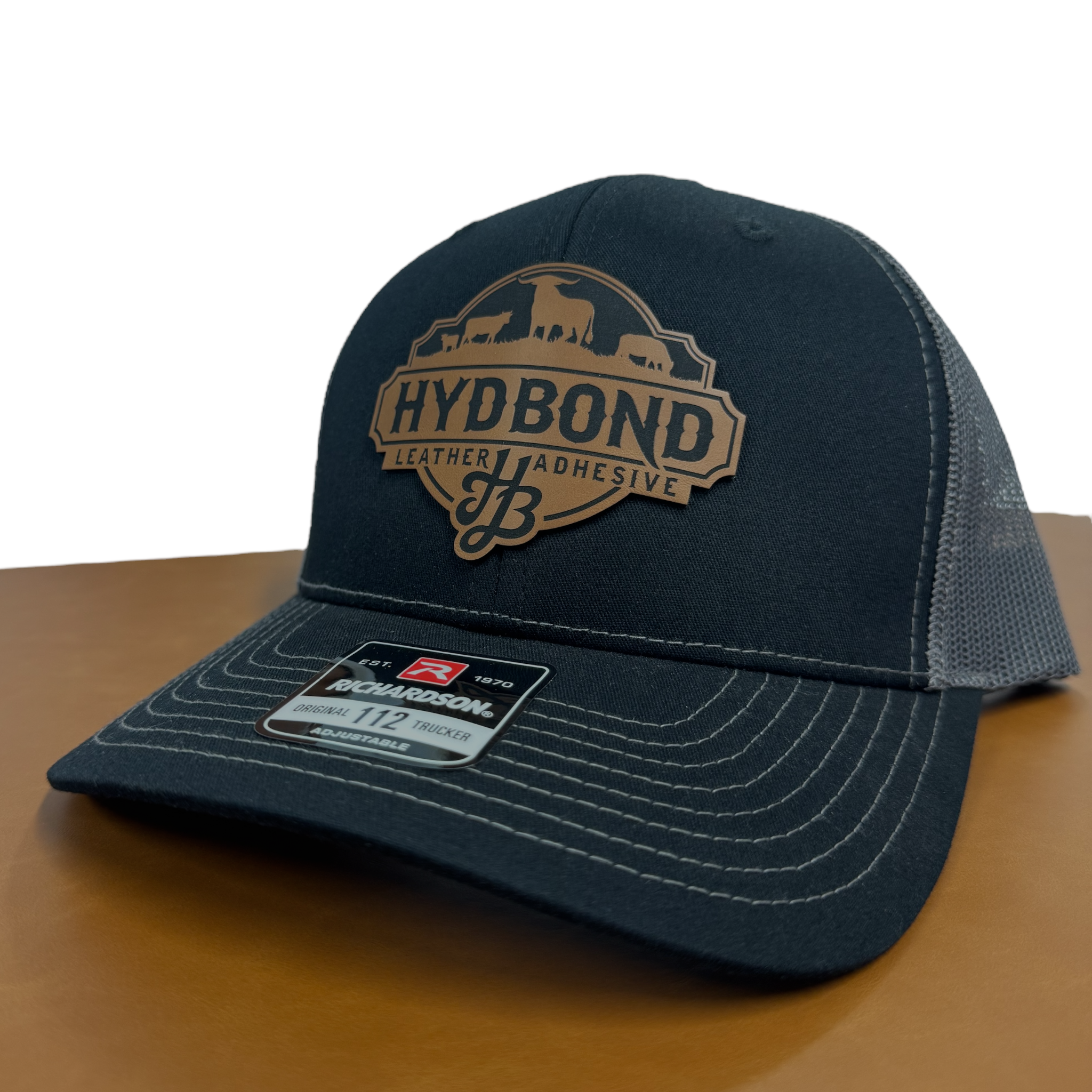 SADDLEHYD RAWHIDE/BLACK WITH ADHESIVE HYDBOND LEATHERETTE SHEET (12