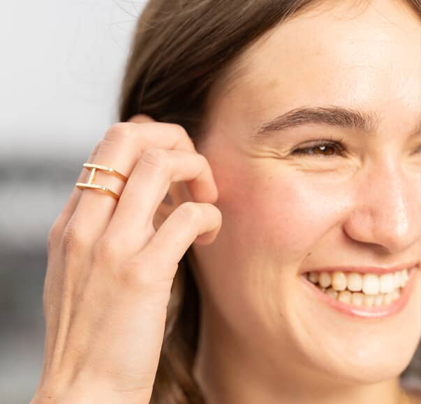 Standout Boutique Gold Cube Ring