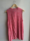 Noracora Red Ditsy Floral Sleeveless Tunic | Size XL
