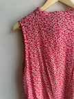 Noracora Red Ditsy Floral Sleeveless Tunic | Size XL