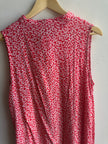 Noracora Red Ditsy Floral Sleeveless Tunic | Size XL