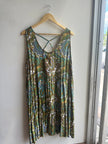 Boho Paisley Criss-Cross Back Dress | Size 2X