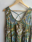 Boho Paisley Criss-Cross Back Dress | Size 2X