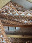 Twik Cozy Aztec-Inspired Funnel Neck Pullover | Size Medium
