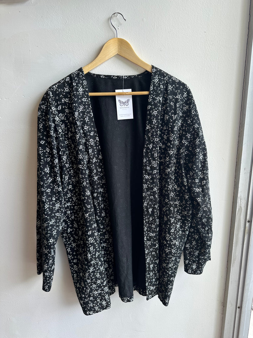 Vintage Cotton Blossom Drape Jacket | Size Large
