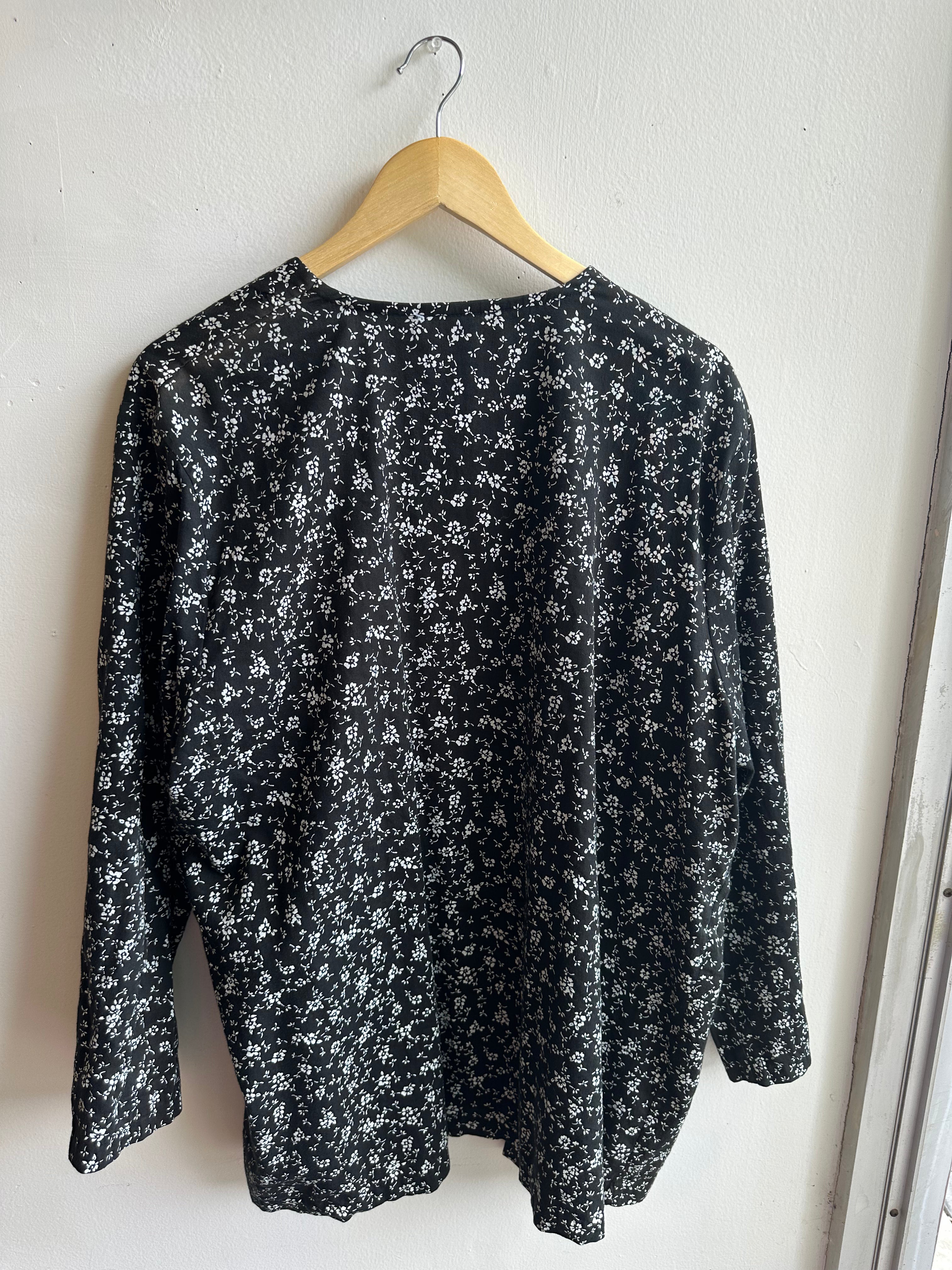 Vintage Cotton Blossom Drape Jacket | Size Large