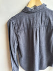 TNA Brushed Cotton Button-Up – Charcoal Grey | Size Small