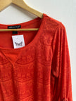American Dream Burnt Orange Patterned Shirt – Size Large