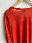 American Dream Burnt Orange Patterned Shirt – Size Large