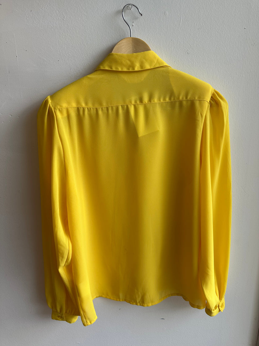 Vintage Qwel Sheer Sunshine Blouse – Size Large